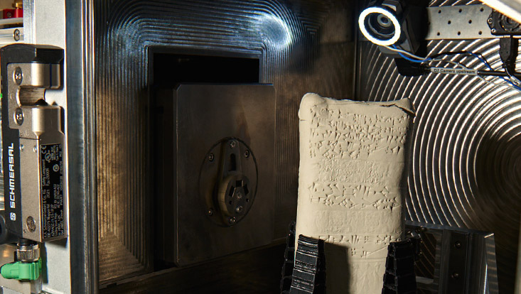 Clay tablet analysed with ENCI